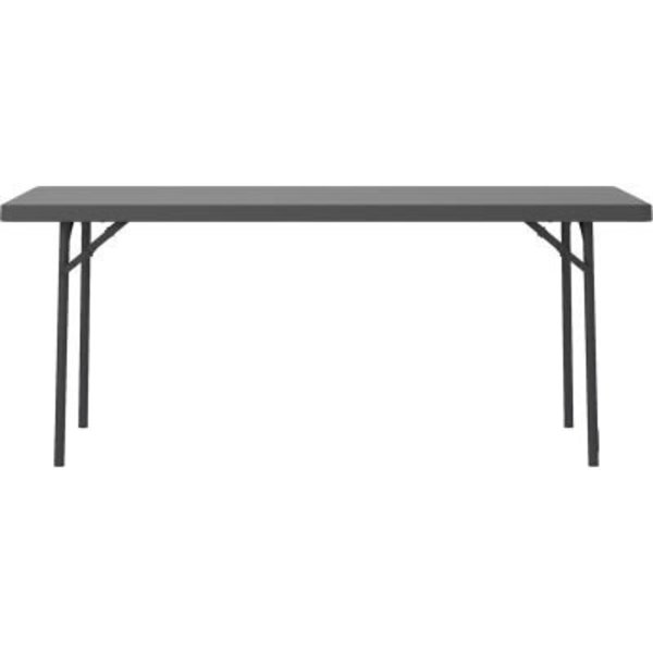 Cosco ZOWN Classic 6' Commercial Blow Mold Folding Table, Gray 60526SGY1E